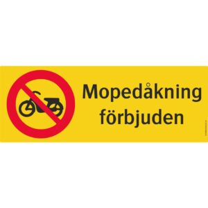 Mopedåkning förbjuden