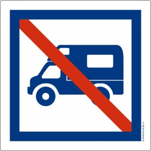 Camping förbjuden - Symbol husbil
