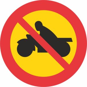 C5 Förbud mot trafik med motorcykel och moped klass I