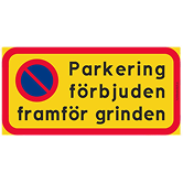 Parkering förbjuden skylt hos Hyltebruks Skylt