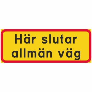 Här slutar allmän väg