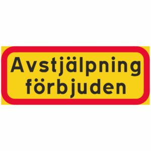 Avstjälpning förbjuden