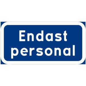 Endast personal