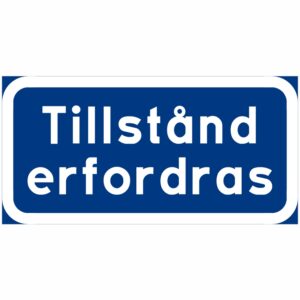Tillstånd erfordras