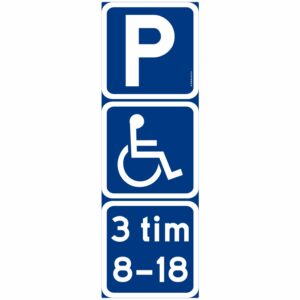 Parkering/rörelsehindrade/tilläggstavla