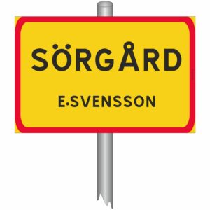 Gårdsskylt standard 300 mm