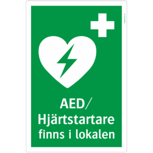 AED/Hjärtstartare finns i lokalen