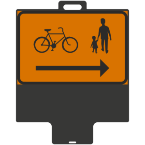 E600P Hänvisningsskylt för gående och cyklister